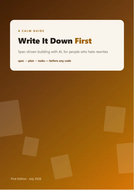 Cover of Write It Down First